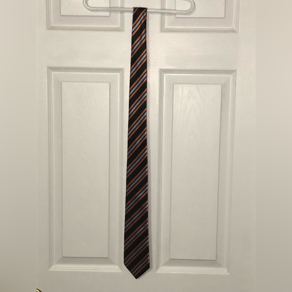 Croft & Barrow men’s neck tie black/ blue/ orange OS